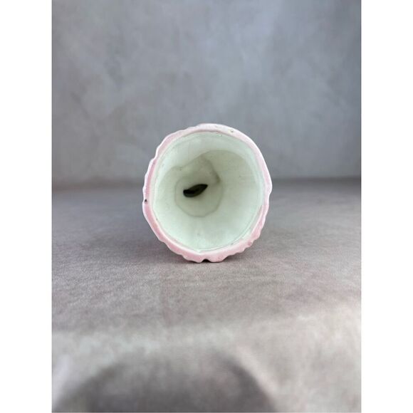 Vintage Iridescent Pink Gold Lusterware Ceramic Lady Figurine - Picture 8 of 9